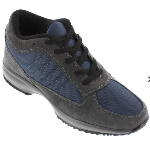 NEW CALDEN Men's Gray/Navy Blue 3-Inches Taller Super Lightweight Shoes Size 9 - Picture 1 of 11